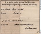 Etiketten zu Silber (NHMW-MIN-Aa2095)